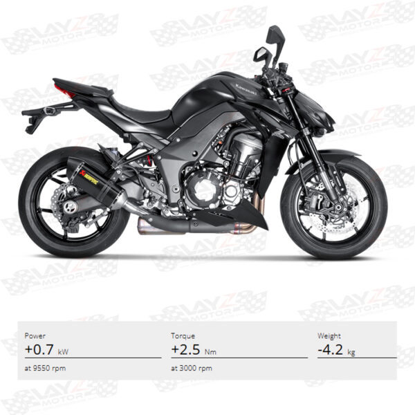 Second image of Akrapovic Kawasaki Z1000 2014+ Slip On Carbon