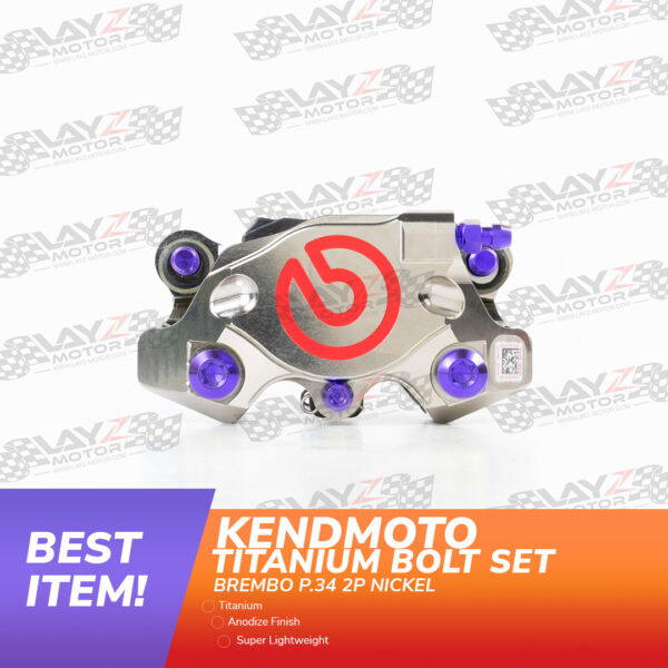 KENDMOTO BAUT TITANIUM SET KALIPER BREMBO P.34 2P Nickel