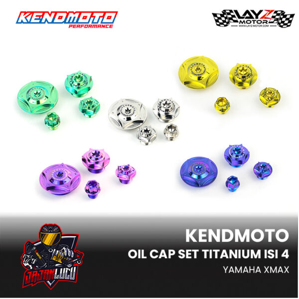 KENDMOTO TITANIUM OIL CAP SET YAMAHA XMAX 250