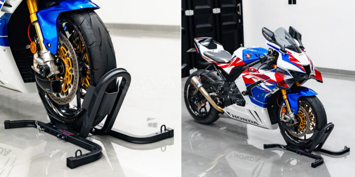 Kendmoto Paddock Front Wheel Clamp: Solusi Ultimate untuk Mengunci Ban Depan Motor dengan Presisi & Keamanan Maksimal!