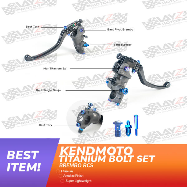 Second image of KENDMOTO BAUT TITANIUM SET MASTER BREMBO RCS / RCS Corsacorta