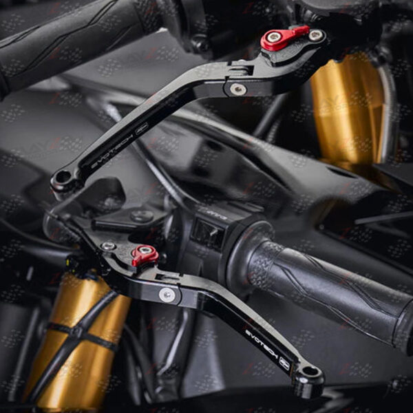 Second image of Evotech Folding Clutch and Brake Lever Set - Kawasaki ZX6R (2013 - 2018)