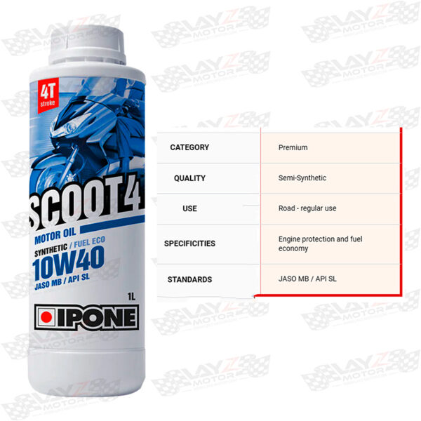 Second image of IPONE Scoot 4 10W-40 Semi Synthetic
