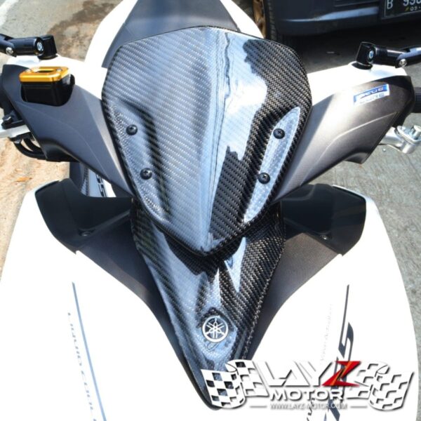 Second image of KABON YAMAHA AEROX / NVX 155 2016-2019 CARBON UPPER FRONT FAIRING COVER
