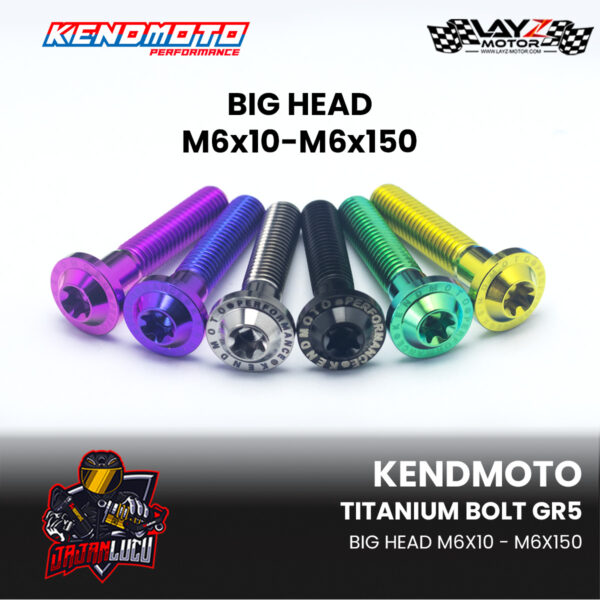 KENDMOTO BAUT TITANIUM BIG HEAD M6