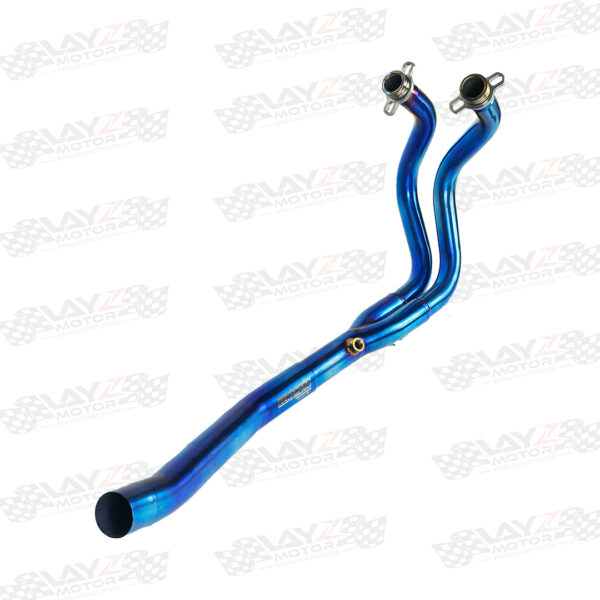 KENDMOTO Header Titanium Blue Kawasaki Ninja 250 2018  Akrapovic