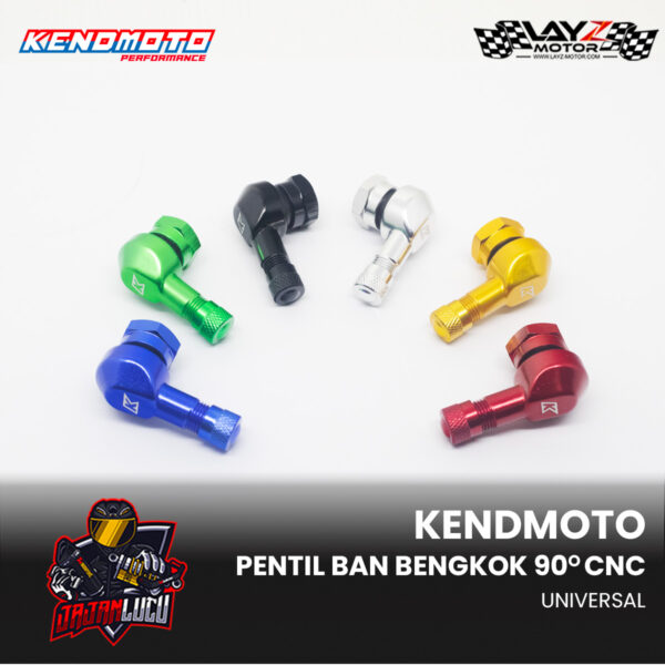 Kendmoto Tire Valve 90 Degree Angle CNC Alumunium - M10 Universal