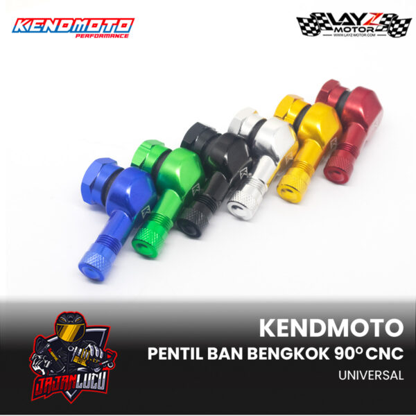 Second image of Kendmoto Tire Valve 90 Degree Angle CNC Alumunium - M10 Universal