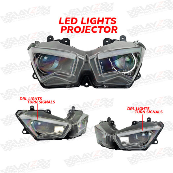 KENDMOTO Headlamp Projector Kawasaki ZX25R Ninja 400 & ZX636 2019