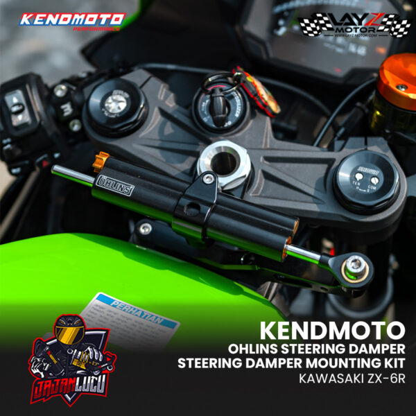 Second image of Ohlins Steering Damper + Kendmoto Mounting Kit - Kawasaki ZX-6R