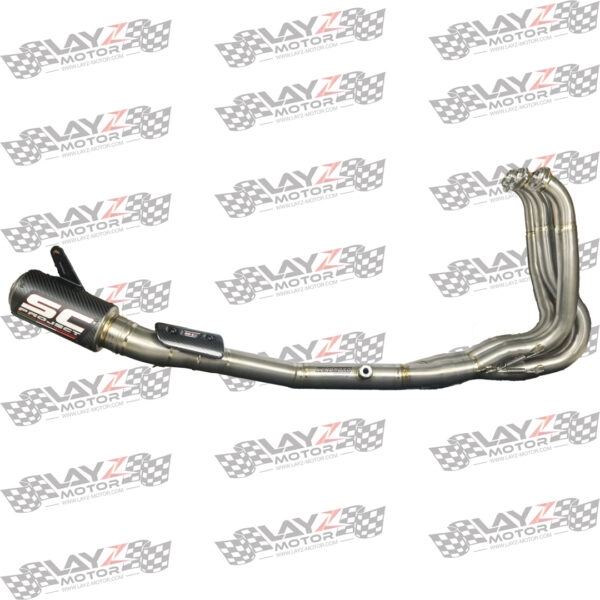 SC Project CRT Karbon Knalpot Kawasaki ZX636 FS Titanium Pipe Kendmoto