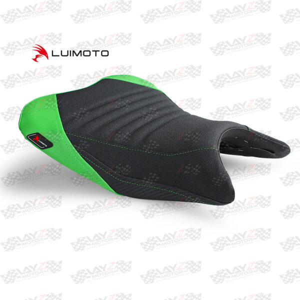 LUIMOTO Seat Cover Ninja 250 2018 Black/Green (Rider Only)