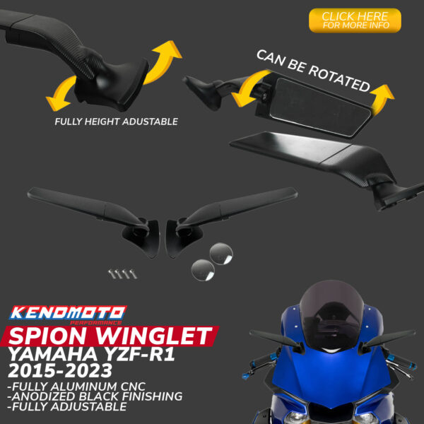 Kendmoto Spion Mirror Winglet - Yamaha R1 2015+
