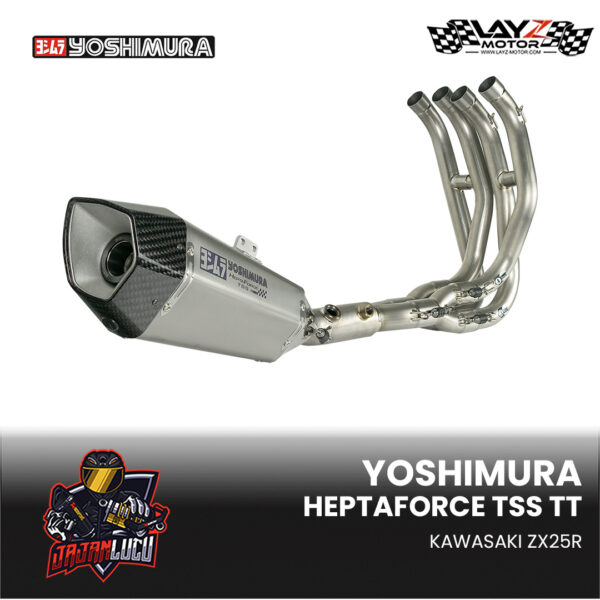 Yoshimura Hepta Force TSS Full System Exhaust TT (Titanium Cover) - Kawasaki ZX25R