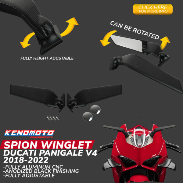Kendmoto Spion Mirror Winglet - Ducati Panigale V4