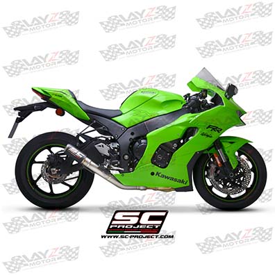 Second image of SC PROJECT KAWASAKI ZX10R 2021 CRT CARBON EXHAUST 3/4 SYSTEM
