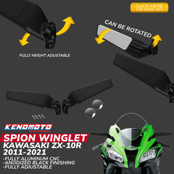 Kendmoto Spion Mirror Winglet - Kawasaki ZX10R